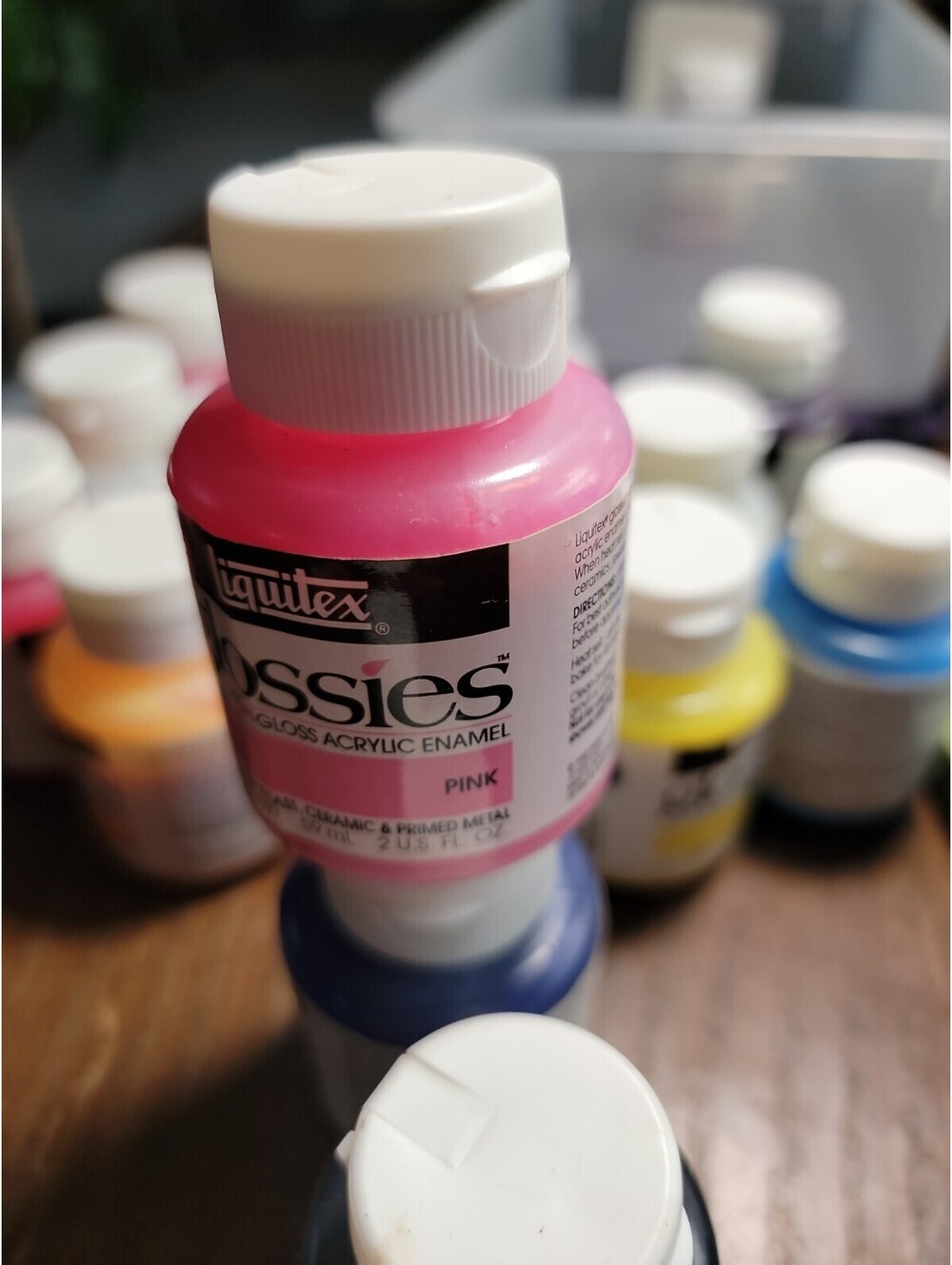 Discontinued Liquitex Pink Glossies Paint 2-oz jar - High Gloss Enamel